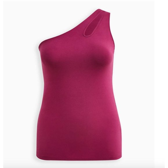 Torrid Purple Foxy One Shoulder Cutout Top‎ Sz 3X - Picture 1 of 6